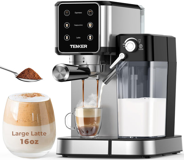 TENKER Espresso Machine 20 Bar, Cappuccino Machine with - Scratch & Dent
