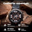WALKERFIT OUTDOOR SMART WATCH MEN 1.43" AMOLED 5ATM WATERPROOF 170+ MODES BLACK - Like New