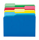 OFFICE DEPOT 2-TONE FILE FOLDERS 1/3 CUT, LETTER PACK 24 - RED/YELLOW/GREEN/BLUE - Like New