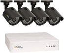 Q-See 8 Channel HD Security System with 4 HD 720p Cameras QTH8-4Z3-1 Like New