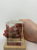 GENERIC LASER ENGRAVED CRYSTAL - HUMAN SKELETON - LED BASE - Like New
