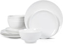 Stone Lain Blair Bone China 12 Piece Dinnerware Set - White - Like New