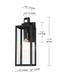 UIXE 2-LIGHT MATTE BLACK HARDWIRED OUTDOOR LANTERN SCONCE SEEDED GLASS - BLACK - Like New