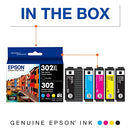 EPSON 302 claria premium ink high capacity color cartridge combo pack - Black - Brand New
