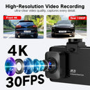 GENERIC 3 CHANNEL 4K DASH CAM FRONT REAR AND INSIDE, 5G WIFI - Scratch & Dent