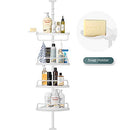 ChoJiah 10 Feet 4 Tiers Corner Shower Caddy, Adjustable Shower Shelf - Brand New