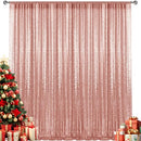 10×10FT Rose Gold Sequin Backdrop Curtain Photography B08GK4XMWN - NEW - Brand New