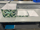 COLLAPSIBLE FABRIC STORAGE TRAY BOTTOM PIECE TROPICAL PALM LEAF PATTERN - Like New
