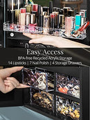 LUXFURNI LED Lights Mirror Jewelry Cabinet 47.2" Wall Mounted B092QGRNW4 - Black - Brand New