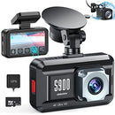USSUNNY DASH CAM FRONT 4K AND REAR 1080P DUAL CAR CAMERA 3" TOUCHSCREEN - BLACK - Like New