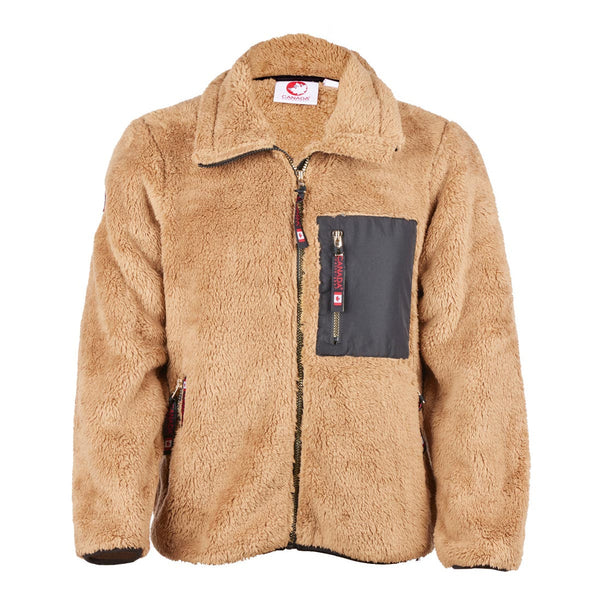 CANADA WEATHER GEAR WOMEN'S FLEECE HEAVY MOUNTAIN JACKET, TOFFEE, LARGE - Brand New