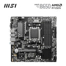 MSI PRO MOTHERBOARD, MICRO-ATX, AM5, D5, 2.5G LAN, B650M-P, BLACK - Like New