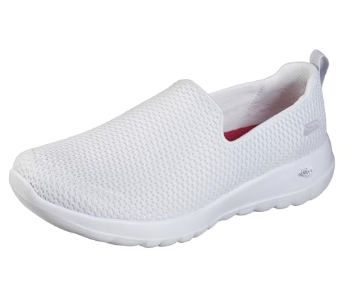 SKECHERS WOMEN'S GO WALK JOY-TERRIFIC SLIP-ON SNEAKERS 6.5 WIDE - WHITE - Like New