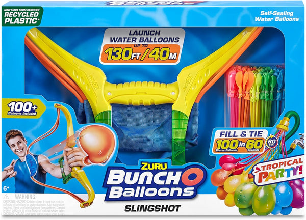 ZURU - BUNCH O BALLOONS - TROPICAL PARTY ARC SLINGSHOT - 100 WATER BOMBS - Brand New