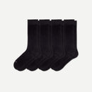 BOMBAS WOMEN'S LIGHTWEIGHT CALF SOCK 4-PACK - SIZE: WOMEN M 8-10.5 - BLACK - Like New