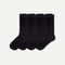 BOMBAS WOMEN'S LIGHTWEIGHT CALF SOCK 4-PACK - SIZE: WOMEN M 8-10.5 - BLACK - Like New