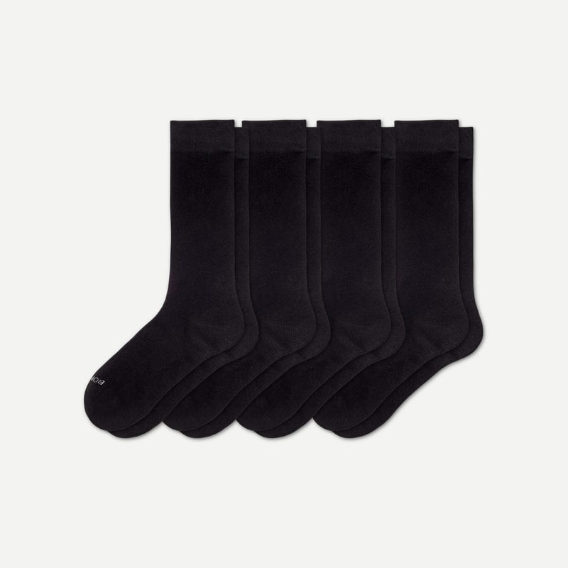 BOMBAS WOMEN'S LIGHTWEIGHT CALF SOCK 4-PACK - SIZE: WOMEN M 8-10.5 - BLACK - Like New