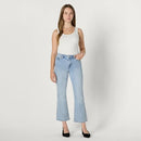 AMAZON ESSENTIALS WOMEN'S MEDIUM STRETCH MID-RISE FASHION-CEW-2 ICED BLUE LIGHT - Brand New