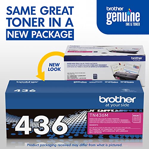 Brother Genuine TN436M Super High Yield Toner Cartridge, Magenta - Like New