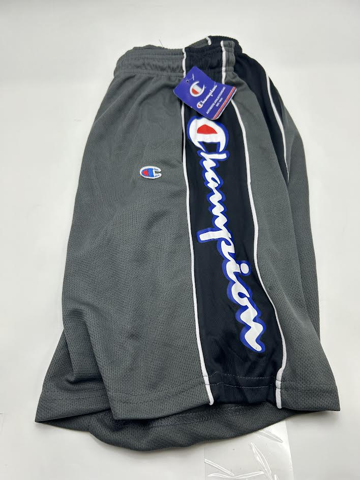CHAMPION MEN'S SPORT FLEXIBLE SHORT - SIZE: MEN L - BLACK/GRAY - Brand New