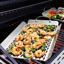BEST VALUE,2 Pack, Stainless Steel Grill Topper Tray BBQ Boxed B0C37LT27K -NEW - Brand New