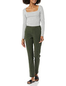 AMAZON ESSENTIALS WOMEN'S BI-STRETCH STRAIGHT LEG PANT DARK GREEN SIZE 0 - Brand New