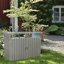GENERIC OUTDOOR METAL GARBAGE BIN STORAGE SHED - GREY - Like New