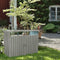 GENERIC OUTDOOR METAL GARBAGE BIN STORAGE SHED - GREY - Like New