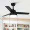 VACZON 42" DOWNROD MOUNT STANDARD CEILING FAN LIGHT REMOTE 3 BLADE - MATTE BLACK - Like New