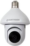 HUNTVISION LIGHT BULB CAMERA E3LT WIRELESS SECURITY CAMERA 3MP FULL HD - WHITE - Like New