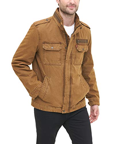 Levi's Mens Washed Cotton Military Jacket - Regular & Big & Tall Sizes - Brand New