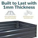 Sunnydaze 11.75" H Raised Metal Garden Bed - Galvanized Raised Garden Bed - Like New