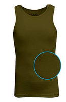 GALAXY BY HARVIC HEAVY-WEIGHT RIBBED TANK TOP - SIZE: MEN M - OLIVE - Brand New