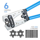 ZUVER PROFESSIONAL BATTERY CABLE CRIMPING TOOL SET 8-1/0 AWG HX-50B0000 - BLUE - Like New