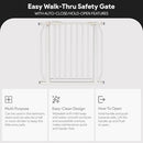 BALANCEFROM SAFETY GATE FOR DOORWAYS STAIRWAYS WITH AUTO-CLOSE/HOLD-OPEN - WHITE - Like New