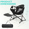 ANIFOX AINFOX FOLDABLE PORTABLE ROCKING CAMPING CHAIRS WITH FOOTREST - BLACK - Like New