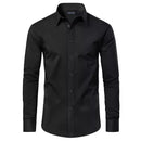 JAMES TAILOR DRESS SHIRT JMLS-350BK - SIZE: MEN XL - BLACK - Brand New