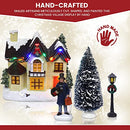 TOP TREASURES CHRISTMAS VILLAGE FIGURINES DECORATION SET - 30 PIECE VILLAGE SET - Like New