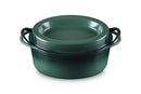 LE CREUSET ENAMELED CAST IRON TRADITIONAL OVAL DOUFEU, 7.25 QT - ARTICHAUT - Like New