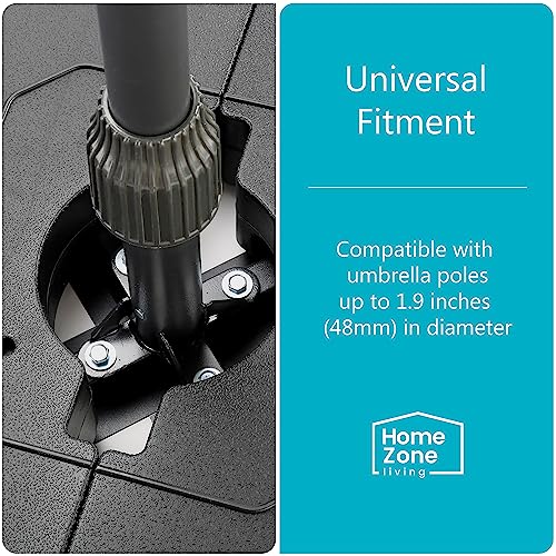 Home Zone Living 168lb Offset Cantilever Fillable Patio Umbrella Base Stand - Like New