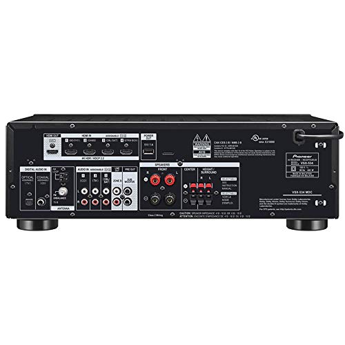 Pioneer VSX-534 Home AV Smart Receiver 5.2-Ch HDR10 Dolby Vision/Atmos - Black - Like New