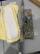 CAMPANELLI EASYGLIDE MICROFIBER WET & DRY MOP SET - YELLOW/BLACK FLORAL PAISLEY - Brand New