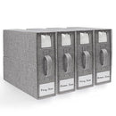 DELLAN BED SHEET ORGANIZER, ELAN CLOSET ORGANIZERS AND STORAGE (4 PACK) - GRAY - Like New