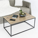 C-Hopetree Coffee Table Rectangle TV Stand Cocktail End Table Vintage - Brand New