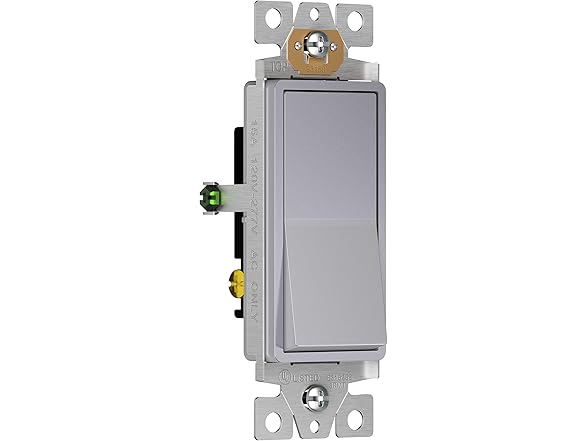 ENERLITES 3-WAY DECORATOR PADDLE LIGHT SWITCH 93150-SV-10PCS - SILVER - Brand New