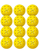 FEEL MY RHYTHM X40 OUTDOOR PICKLEBALL BALLS, 12-COUNT - YELLOW - Like New