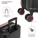 SwissGear Duet Hardside Expandable Luggage with Spinner Wheels, Red/Black - Brand New