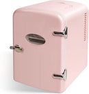 YSSOA 4L Mini Fridge with Observation Window Warmer Cooler Six 12oz Cans - Pink - Brand New