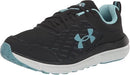 UNDER ARMOUR WOMEN'S CHARGED ASSERT 10 BLACK/STILL WATER/HALO GRAY SIZE 8.5 - Like New