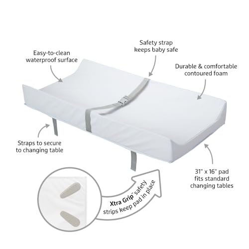 MUNCHKIN SECURE GRIP BABY DIAPER CHANGING PAD MK0068 - WHITE - Brand New